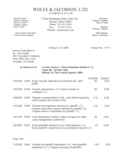 modern law firm invoice template