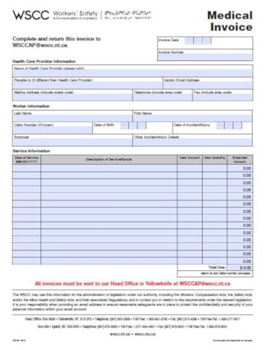 modern medical invoice template