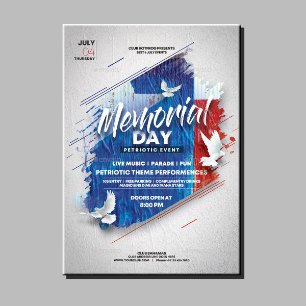 modern memorial day poster format