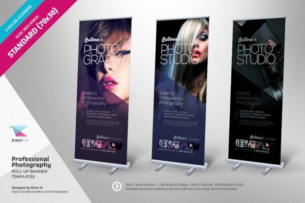 modern photography roll up banners