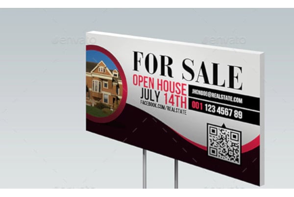 modern real estate sign template