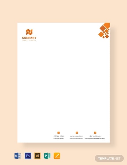 modern small business letterhead template