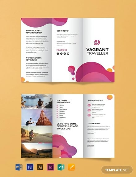 modern travel brochure template