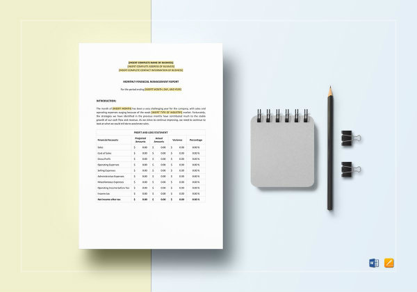 monthly-financial-management-report-template