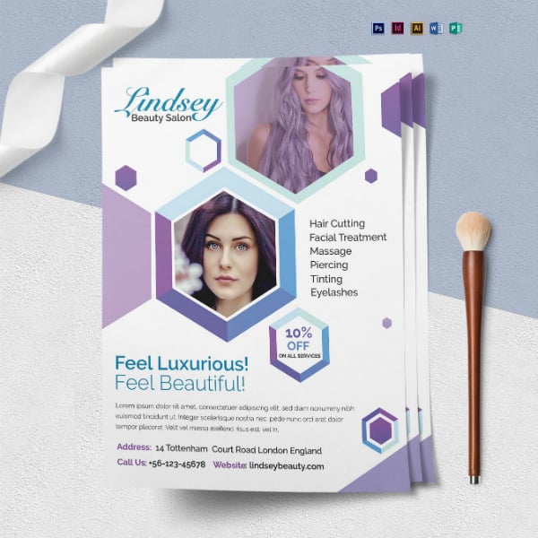 multipurpose beauty salon flyer layout