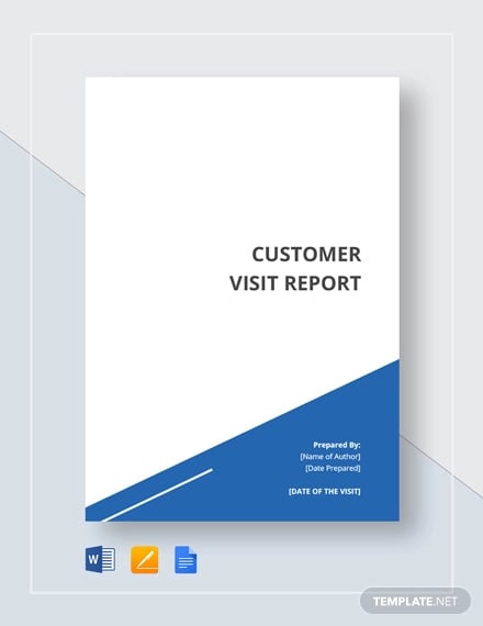 new customer visit report template