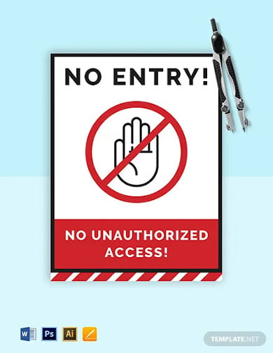 no-unauthorized-access-sign-template