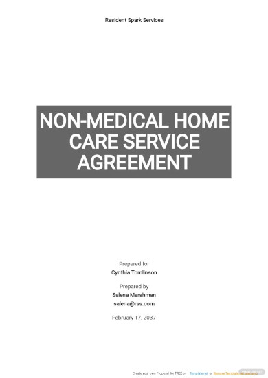 non medical home care service agreement template
