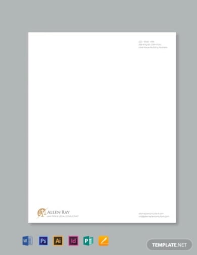 novel legal letterhead template