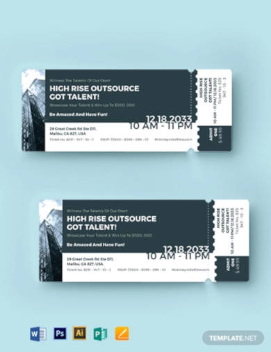 office-event-ticket-template