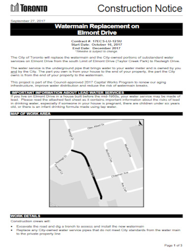 official construction notice template