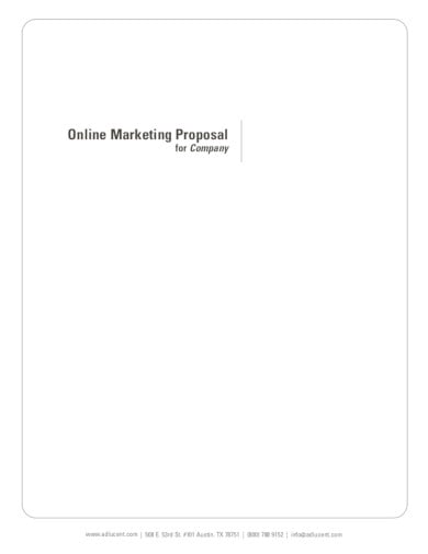 online marketing proposal format