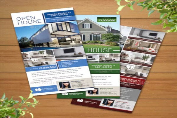 open house real estate rack card