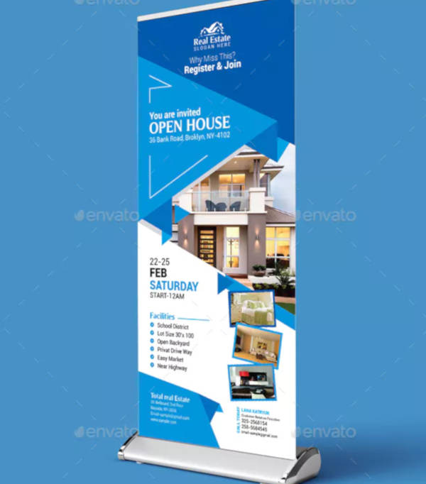 13+Real Estate Roll Up Banner Templates in AI PSD