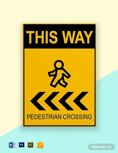 pedestrian-arrow-sign-template