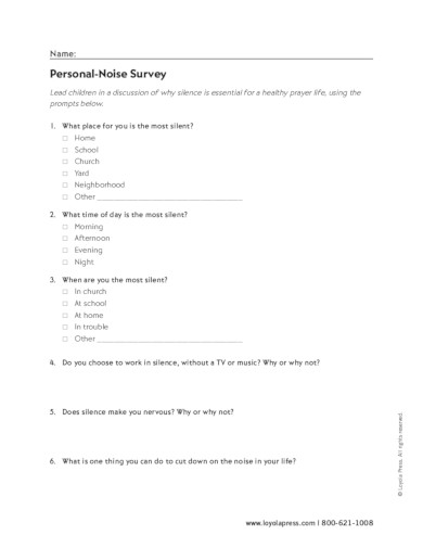 personal-noise-survey-in-pdf