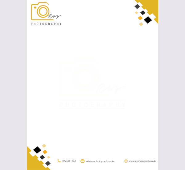 photography business letterhead example