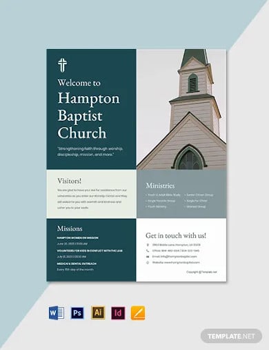 printable church bulletin template