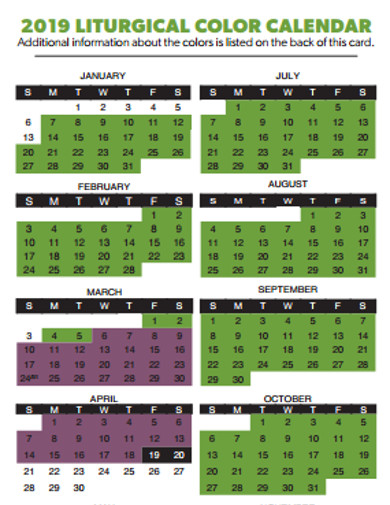12+ Church Calendar Templates in PDF | DOC