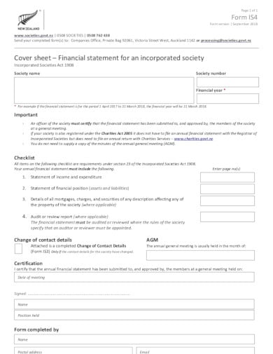 printable company financial statement template