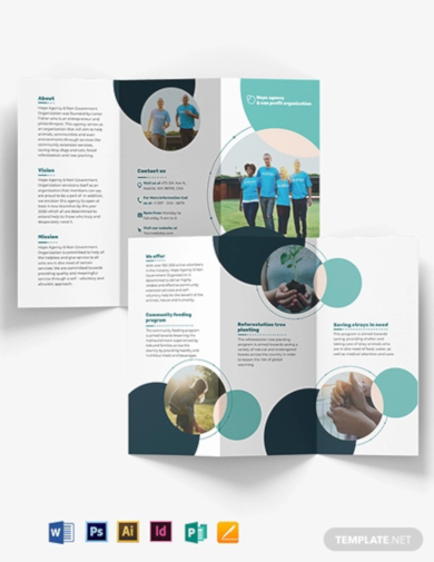 printable fundraising tri fold brochure template