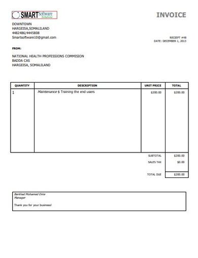 simple invoices demo