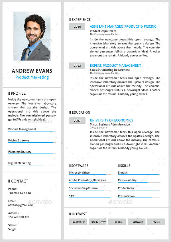 business plan curriculum vitae