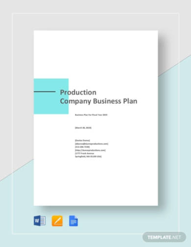 production company business plan template
