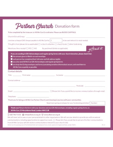professional-church-donation-form