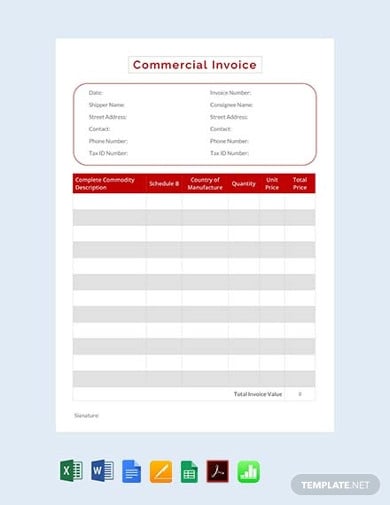 professional commercial invoice template4