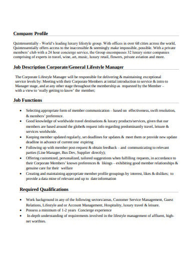 professional company description template