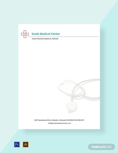 professional medical hospital letterhead template