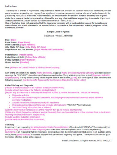 10+ Best Medical Appeal Letter Templates in Google Docs | MS Word | Pages