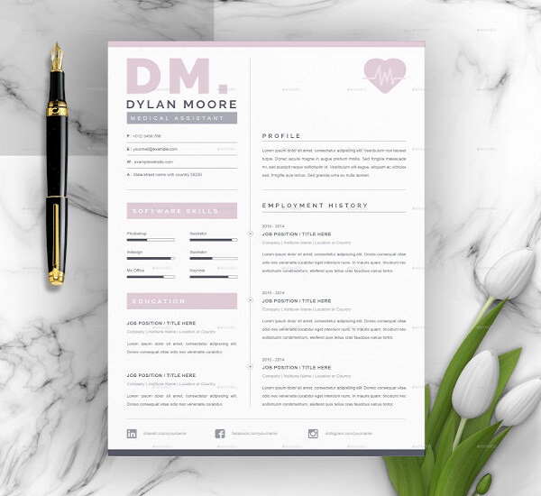 professional medical resume template