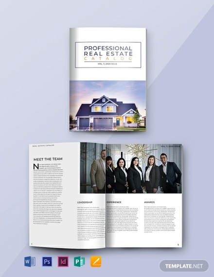 professional real estate catalog example