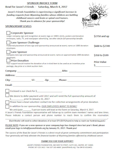 5 sponsorship invoice templates pdf free premium templates
