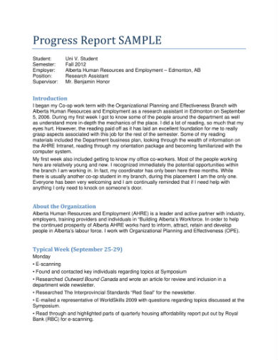 9 Project Progress Report Templates Google Docs MS Word Pages