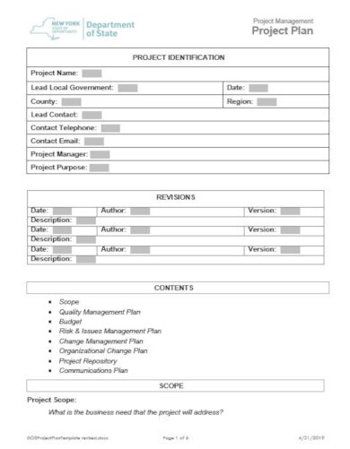 project plan budget template