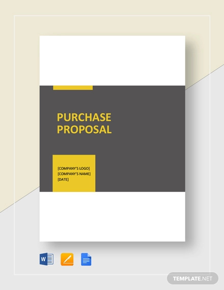 15 Purchase Proposal Templates Word PDF Apple Pages