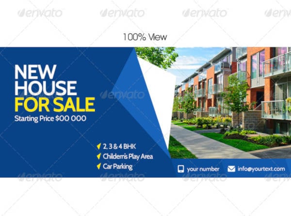 real estate facebook cover page in psd