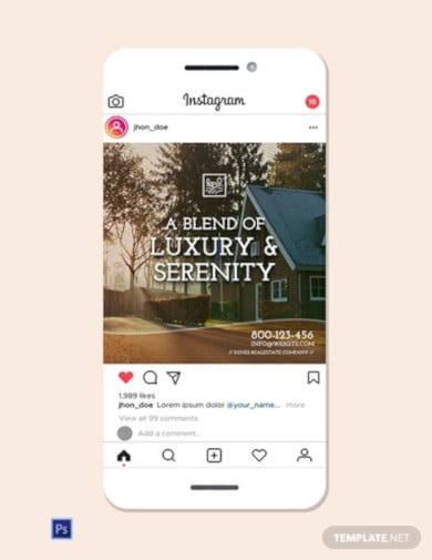 real estate instagram ad template
