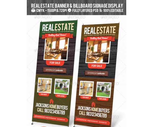 real estate outdoor banner signage