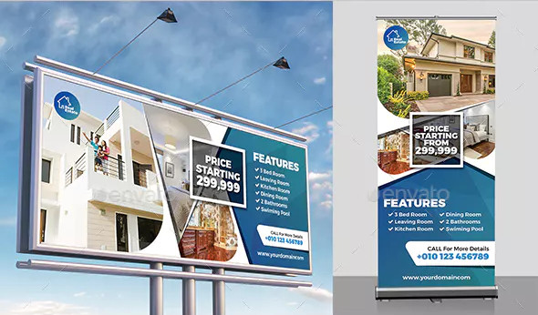 real estate signage in vector