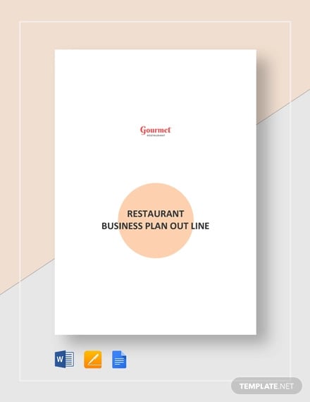 restaurant business plan outline template