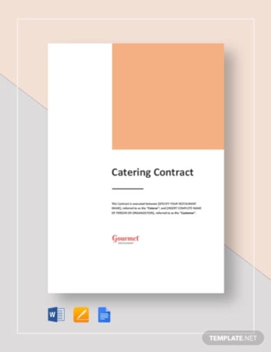 restaurant catering contract template