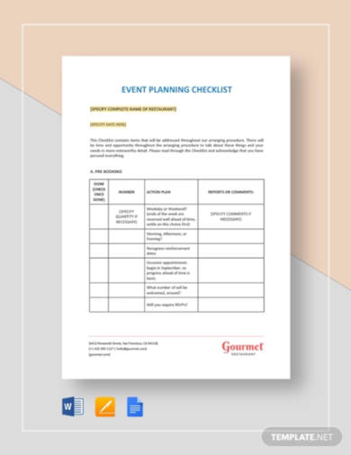 23+ Event Checklist Templates in Google Docs, | Word | Pages | PDF