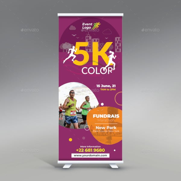 roll up fundraising banner template