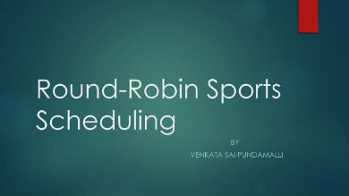 round robin sports scheduling 0