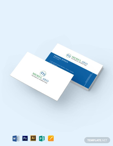 seo company business card template