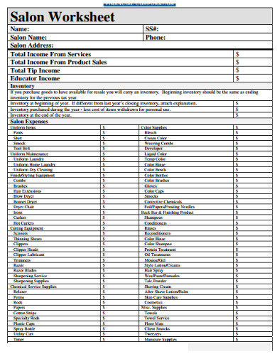 18+ Small Business Worksheet Templates in PDF